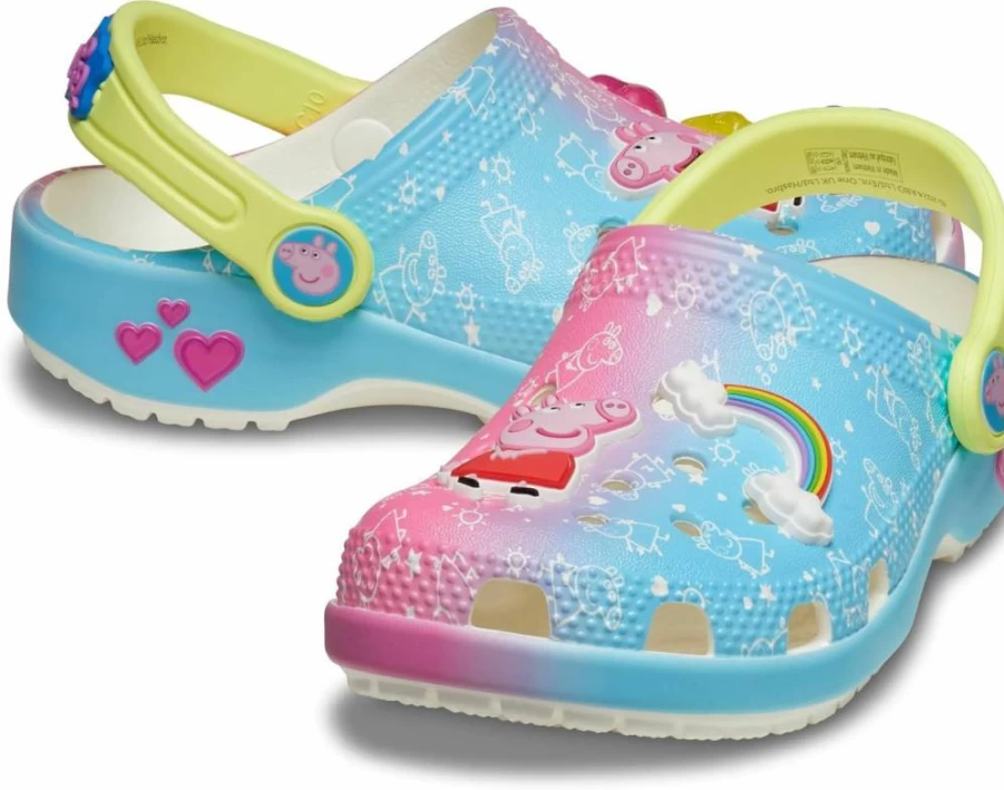 Crocs Kids Classic Peppa Pig Clogs - Toddler & Child Unisex Lightweight Comfort Shoes