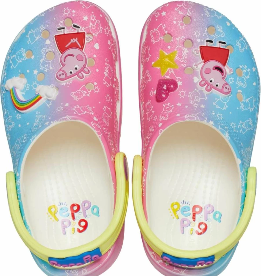 Crocs Kids Classic Peppa Pig Clogs - Toddler & Child Unisex Lightweight Comfort Shoes