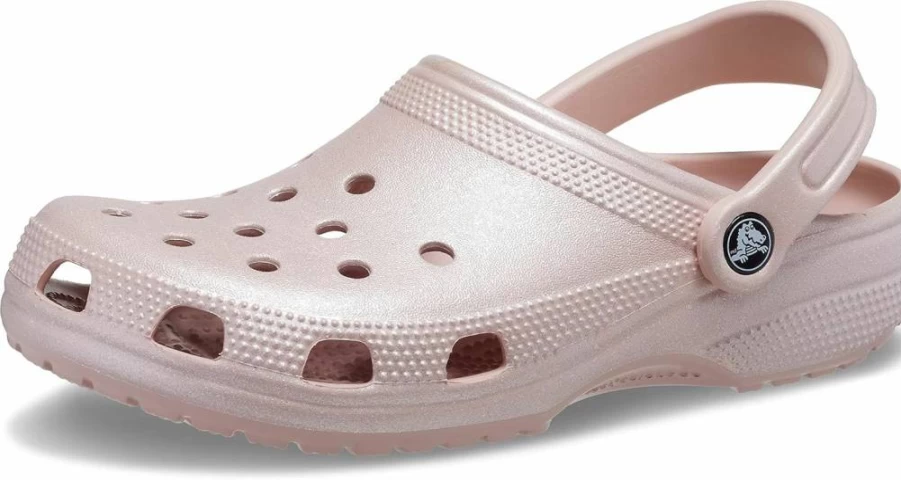 Crocs Women's Classic Platform Clog with Glitter - Comfortable & Stylish Slip-On Shoes