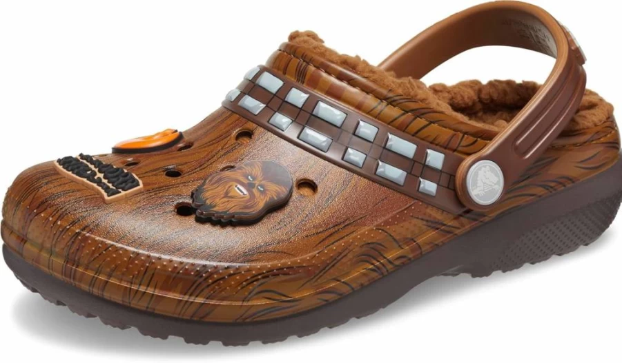 Crocs Kids Star Wars Chewbacca Fuzzy Lined Clogs - Unisex Children's Comfort Shoes