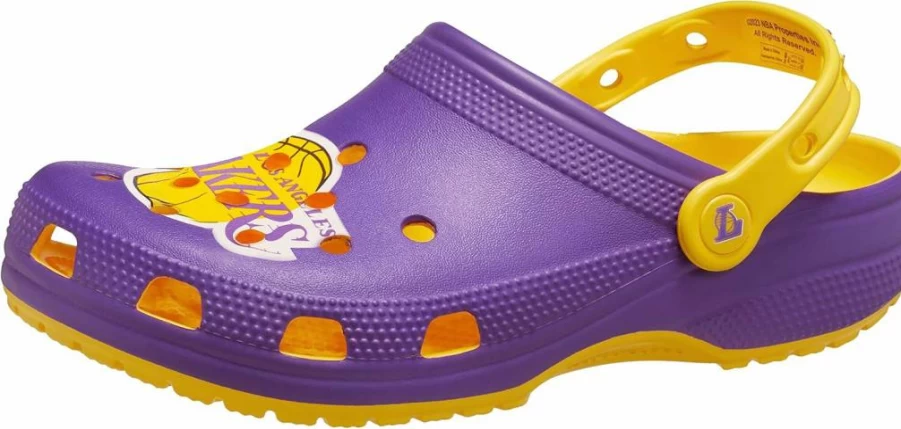 Crocs Unisex NBA Los Angeles Lakers Classic Clog - Comfortable & Lightweight Slip-On Shoes for Men & Women
