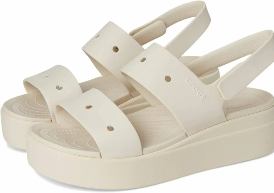 Crocs Women's Brooklyn Low Wedge Sandals - Comfortable & Stylish Slip-On Wedge Shoes