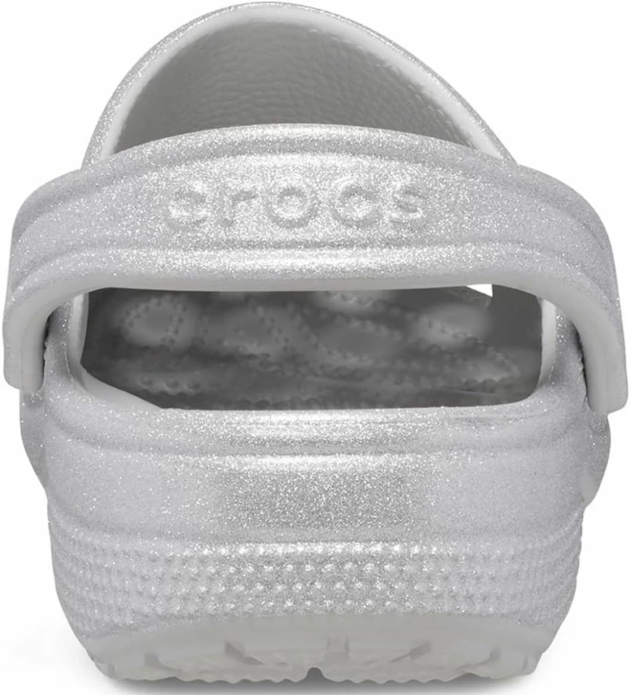 Crocs Unisex Classic Glitter Clogs for Adults - Sparkly Comfort Slip-On Shoes