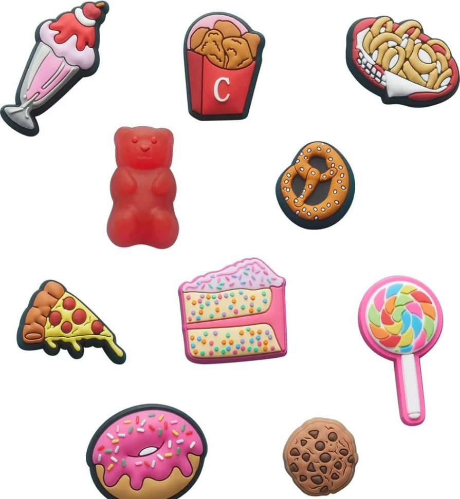 Crocs Jibbitz Shoe Charms 10-Pack | Decorative Clips for Crocs Shoes | Official Brand Accessories