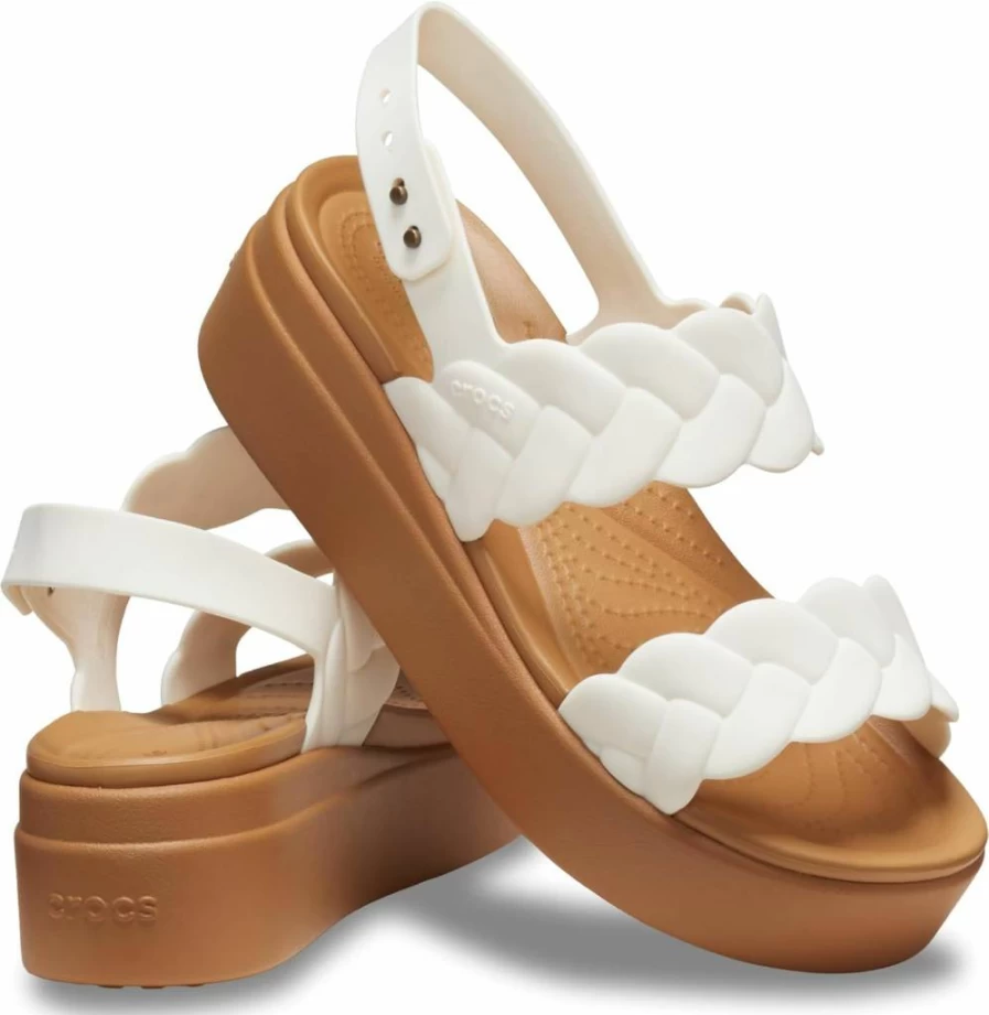 Crocs Women's Brooklyn Low Wedge Platform Sandals - Comfortable & Stylish Slip-On Shoes for Women