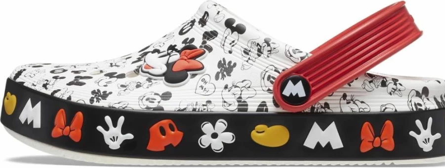 Crocs Kids Mickey Mouse Off Court Clogs - Unisex Children's Lightweight Slip-On Shoes