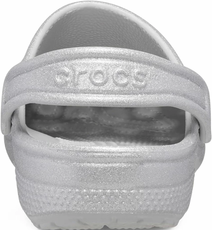 Crocs Kids' Classic Glitter Clogs | Sparkly Lightweight Slip-On Water Shoes for Girls & Boys
