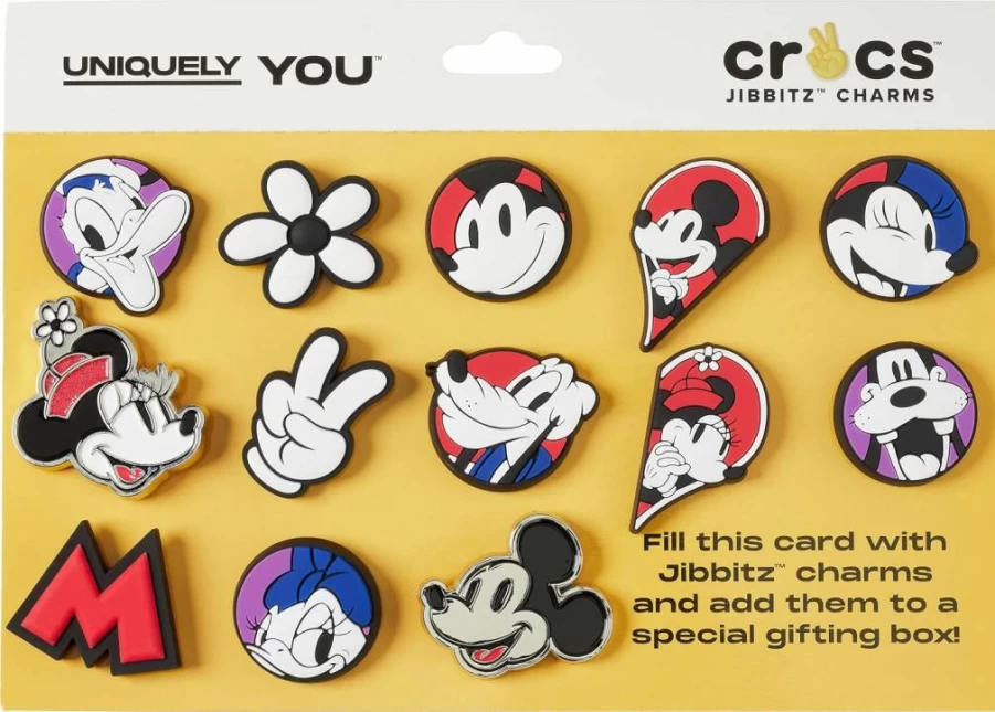 Crocs Jibbitz Disney Mickey & Minnie Mouse Shoe Charms, 13-Pack Collection, Mickey Mouse & Friends Decorations