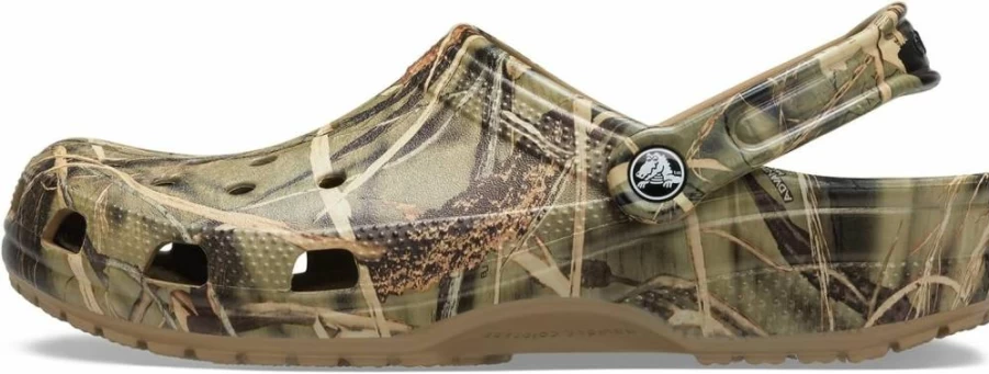 Crocs Unisex Classic Clogs - Realtree Camouflage Design Comfortable Slip-On Shoes for Men & Women