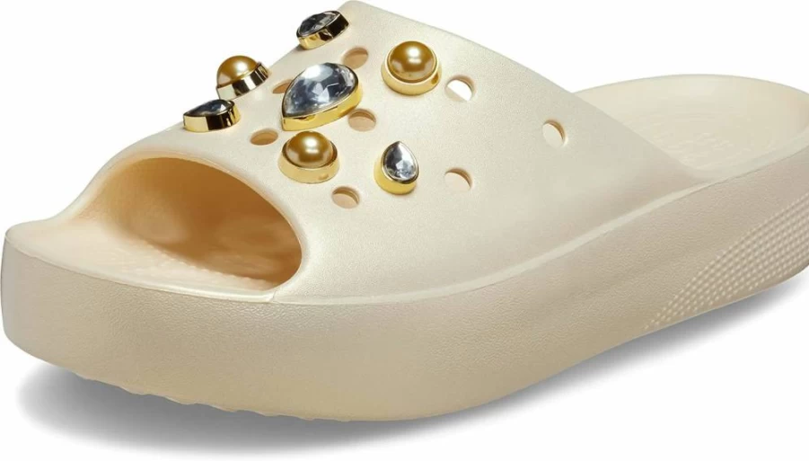 Crocs Women's Classic Platform Slide Sandals | Comfortable & Lightweight