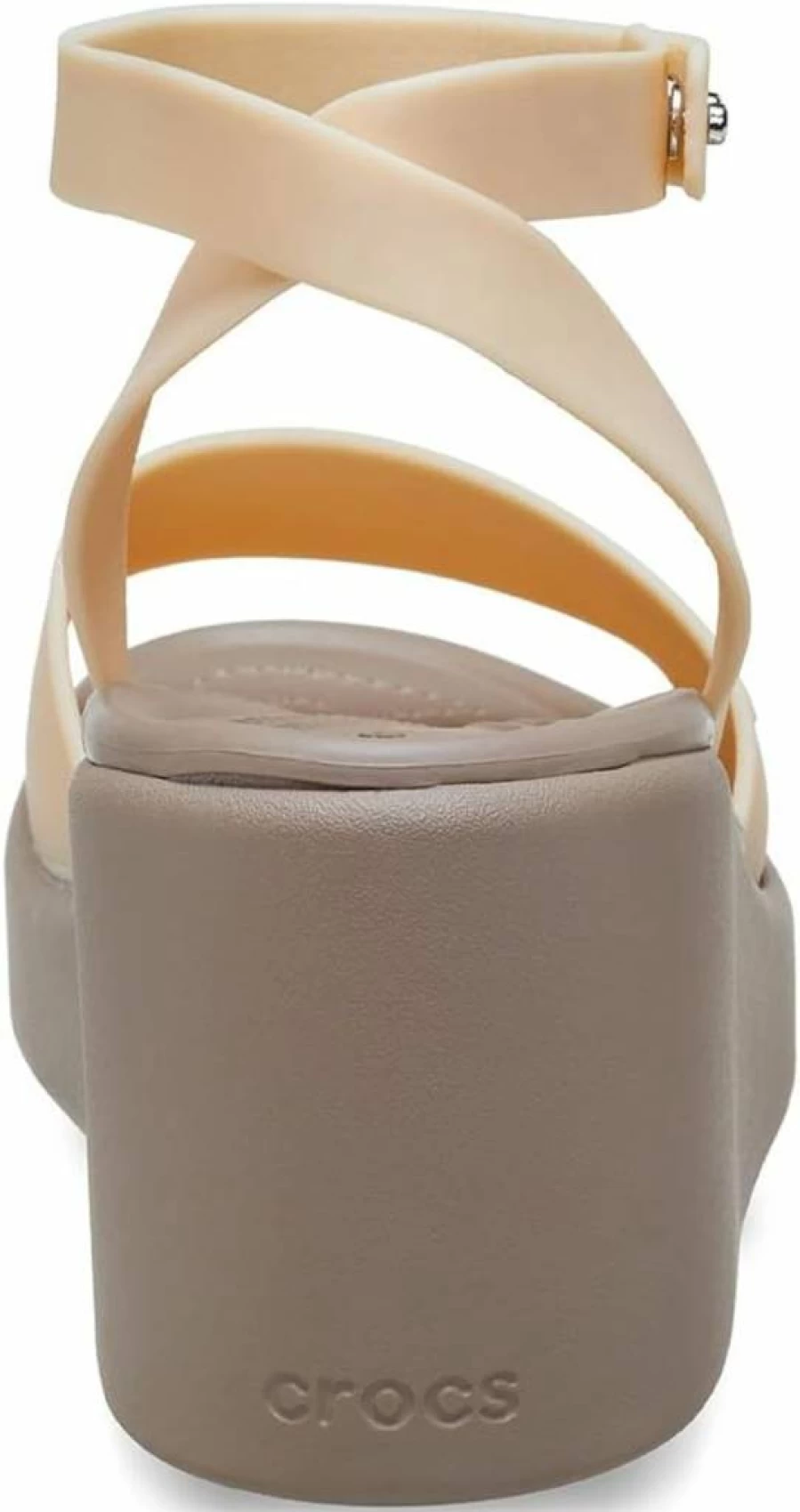 Crocs Women's Brooklyn Low Wedge Ankle Strap Sandals - Comfortable Slip-On Waterproof Shoes