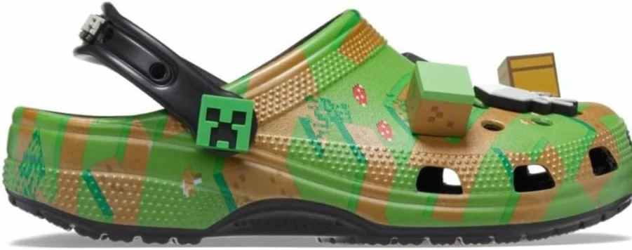 Crocs Unisex-Adult Classic Minecraft Clogs | Official Licensed Footwear | Comfortable Slip-On Shoes