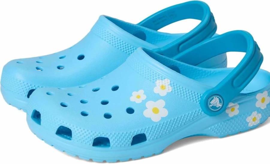 Crocs Kids' Classic Clogs with Fun Patterns & Graphics - Comfortable Toddler Shoes