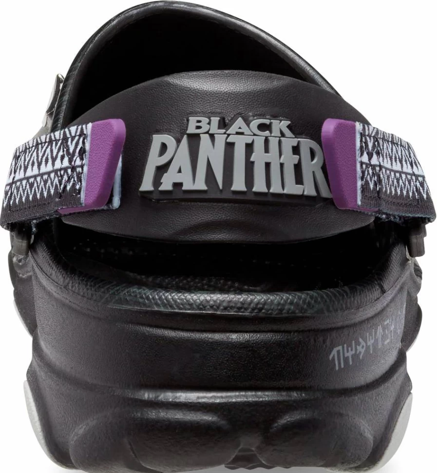 Crocs Unisex-Adult Classic All-Terrain Clogs - Black Panther Print, Lightweight & Comfortable Water Shoes