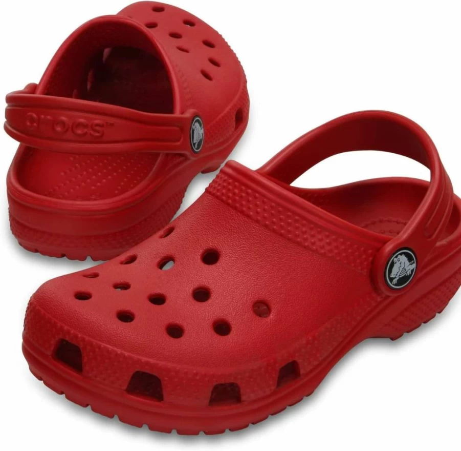 Crocs Kids Classic Clog - Comfortable Lightweight Clogs for Boys & Girls with Synthetic Lining - Big Kid Size 4 in Pepper Color