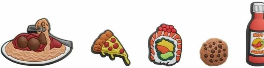 Crocs Jibbitz Food Charms - Unique Synthetic Shoe Accessories for Customization - Jibbitz Packs for Crocs Shoes