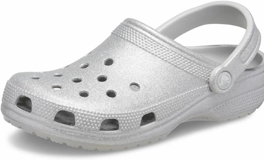 Crocs Unisex Classic Glitter Clogs - Comfortable & Stylish Slip-On Shoes for Men & Women