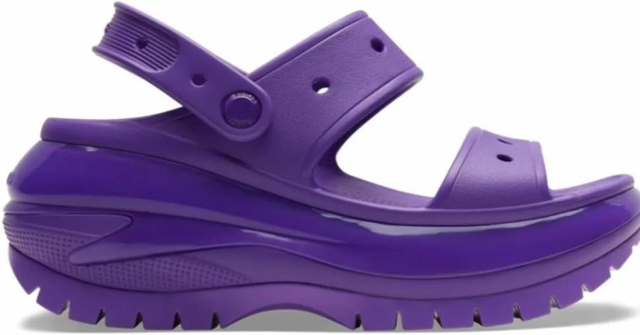 Crocs Women's Classic Mega Crush Sandal Wedge Platform Comfort Slide Shoes
