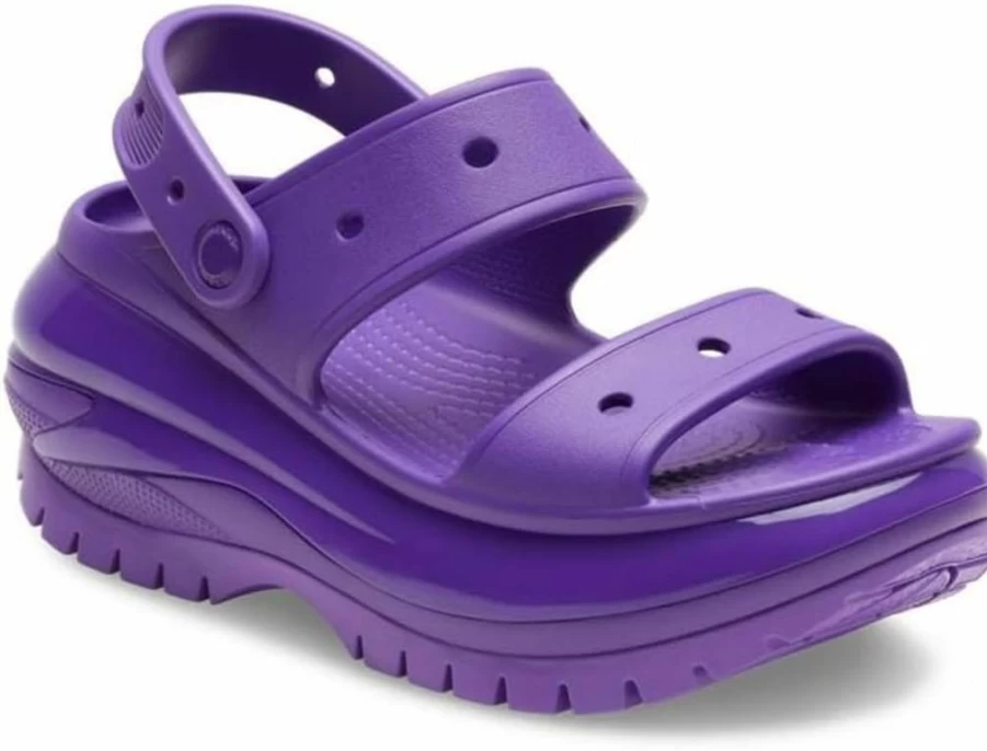 Crocs Women's Classic Mega Crush Sandal Wedge Platform Comfort Slide Shoes