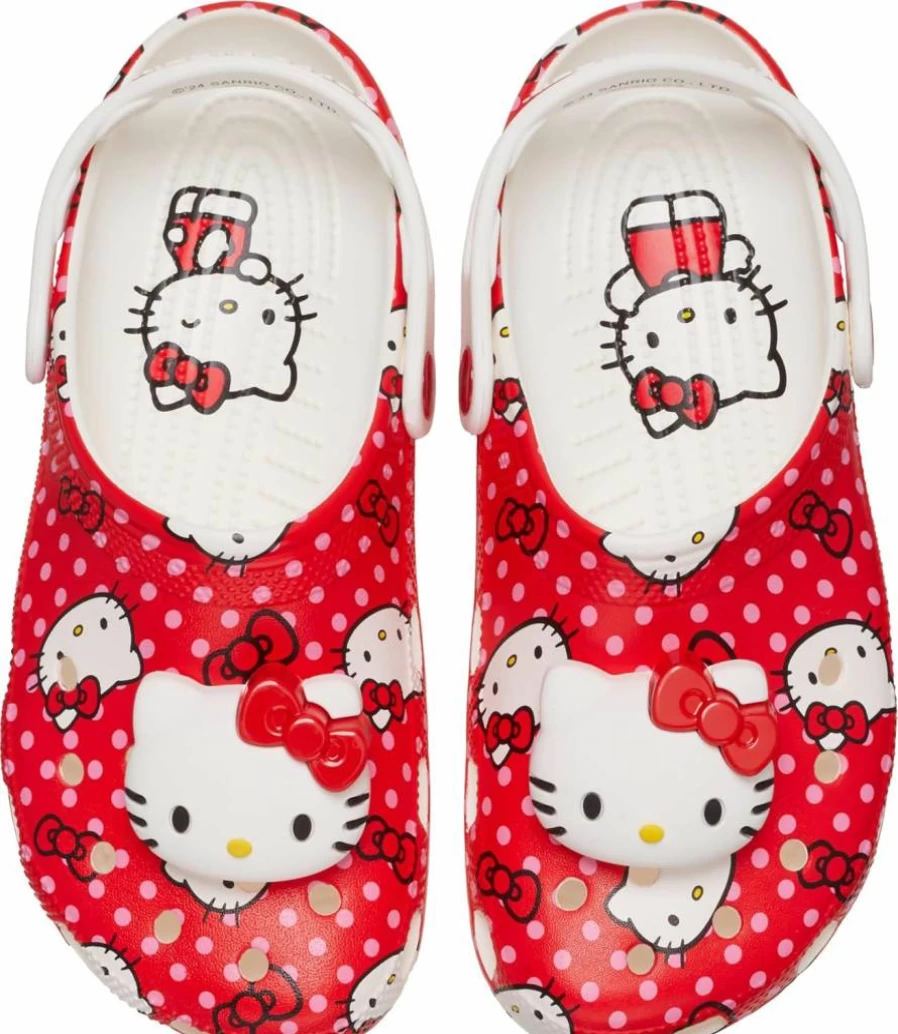 Crocs Kids Sanrio Hello Kitty Classic Clogs - Unisex Children's Lightweight Slip-On Shoes