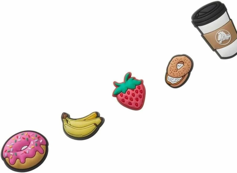 Crocs Jibbitz Food Charms - Unique Shoe Accessories for Crocs Shoes - Synthetic Material - One-of-a-Kind Designs - Jibbitz Packs