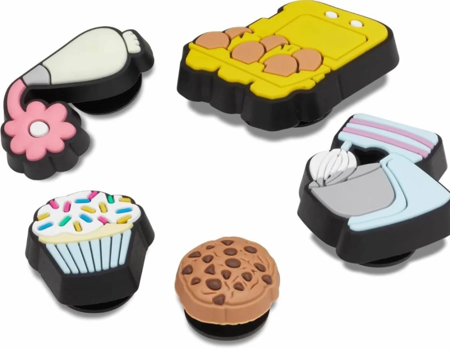 Crocs Jibbitz Shoe Charms 5-Pack - Baker & Occupation-Themed Decorations for Crocs Shoes