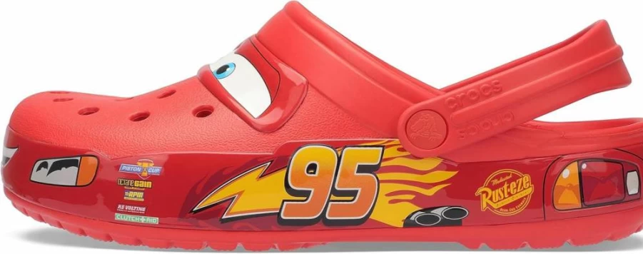 Crocs Disney Pixar Cars Lightning McQueen Clogs for Adults & Kids Unisex Slip-On Comfort Shoes