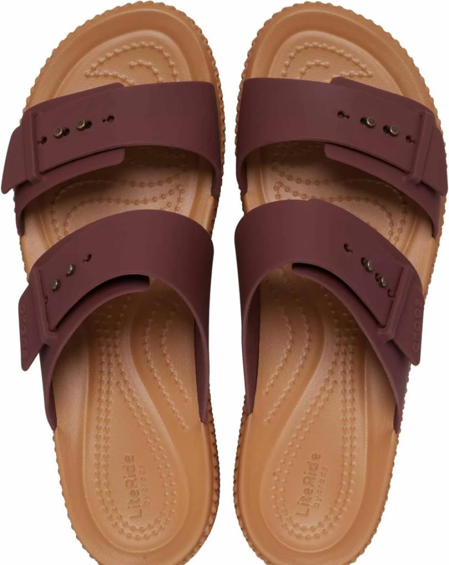 Crocs Women's Brooklyn Low Wedge Sandal with Adjustable Buckle