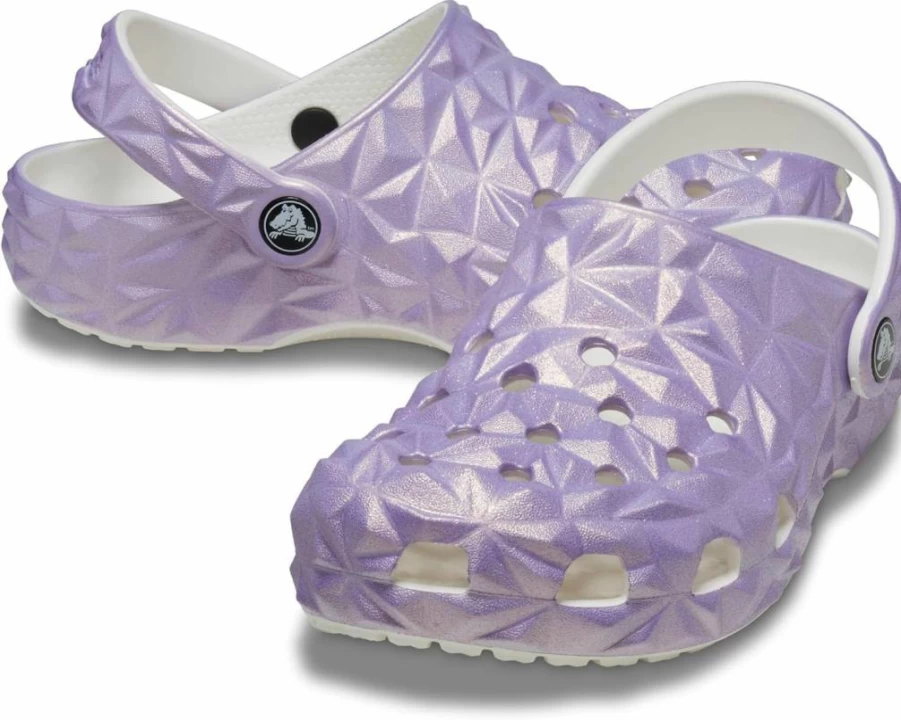 Crocs Kids Classic Geometric Clog - Unisex Children's Lightweight Comfortable Slip-On Shoes