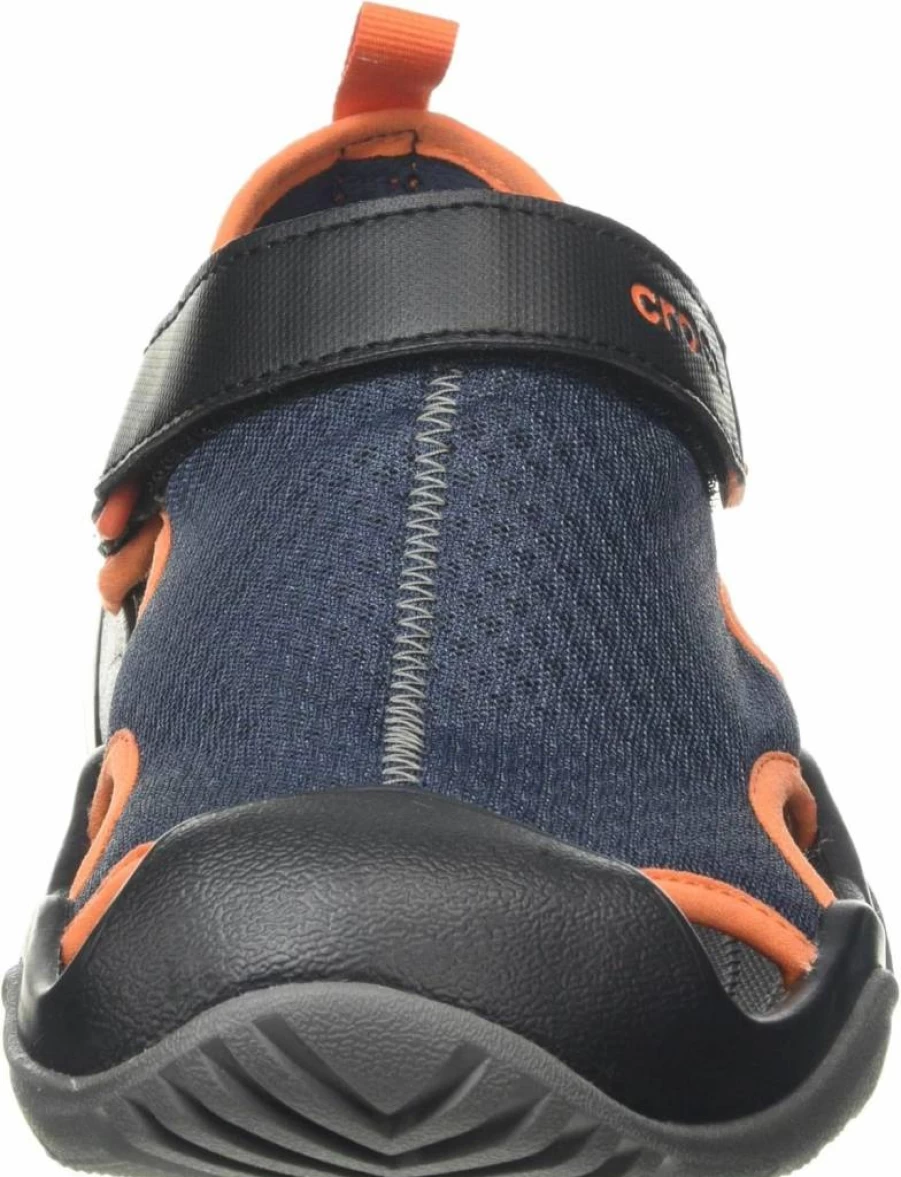 Crocs Men's Swiftwater Mesh Deck Sandals - Lightweight Water-Friendly Outdoor Slide Sandals for Men