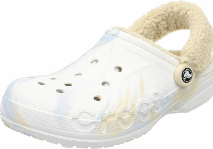 Crocs Baya Lined Fuzzy Clog with Adjustable Strap for Comfort and Warmth