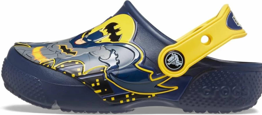 Crocs Kids' Batman Clogs - Lightweight & Comfortable Superhero Shoes for Boys & Girls
