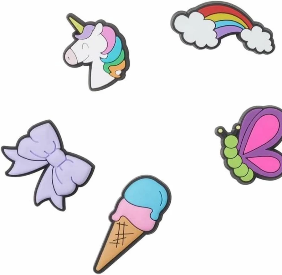 Crocs Jibbitz Unicorn Shoe Charms 5-Pack - Colorful Decor for Crocs Shoes