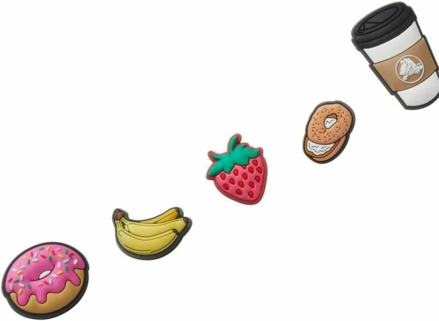 Crocs Jibbitz Food Charms - Unique Shoe Accessories - Synthetic Material - Pack of Decorative Clips - Customizable for Crocs Shoes