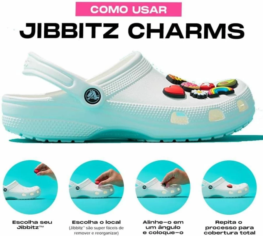 Crocs Jibbitz Food Charms - Unique Shoe Accessories - Synthetic Material - Pack of Decorative Clips - Customizable for Crocs Shoes