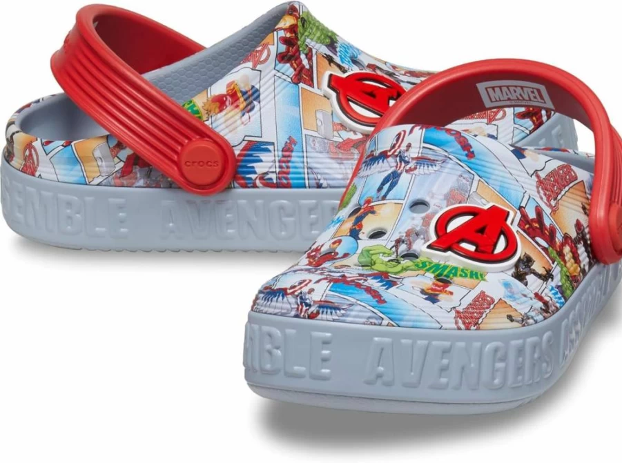 Crocs Unisex Adult Avengers Off Court Clogs - Blue Superhero Design Comfortable Slip-On Shoes