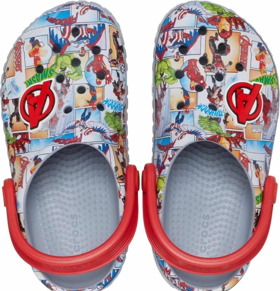 Crocs Unisex Adult Avengers Off Court Clogs - Blue Superhero Design Comfortable Slip-On Shoes
