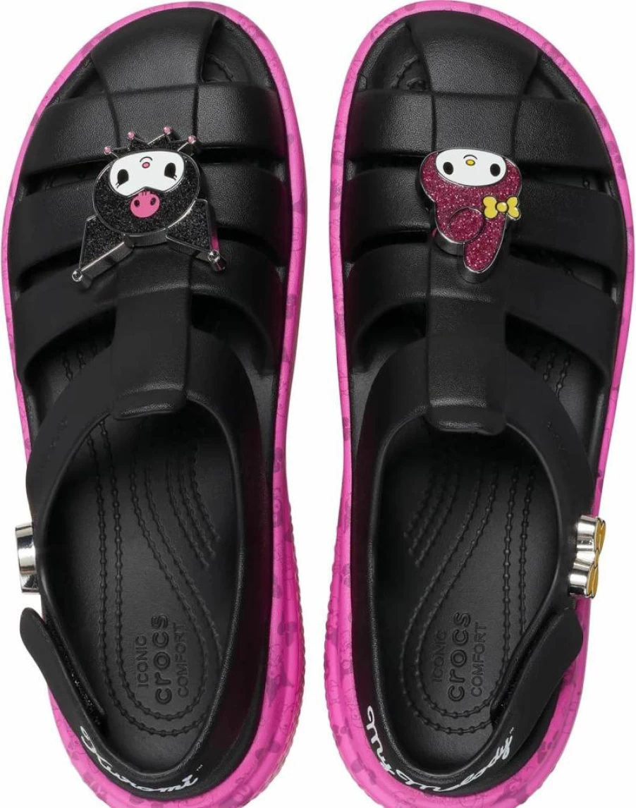 Crocs Unisex Adult Sanrio My Melody Kuromi Platform Sandals Stomp Clogs Comfortable Lightweight